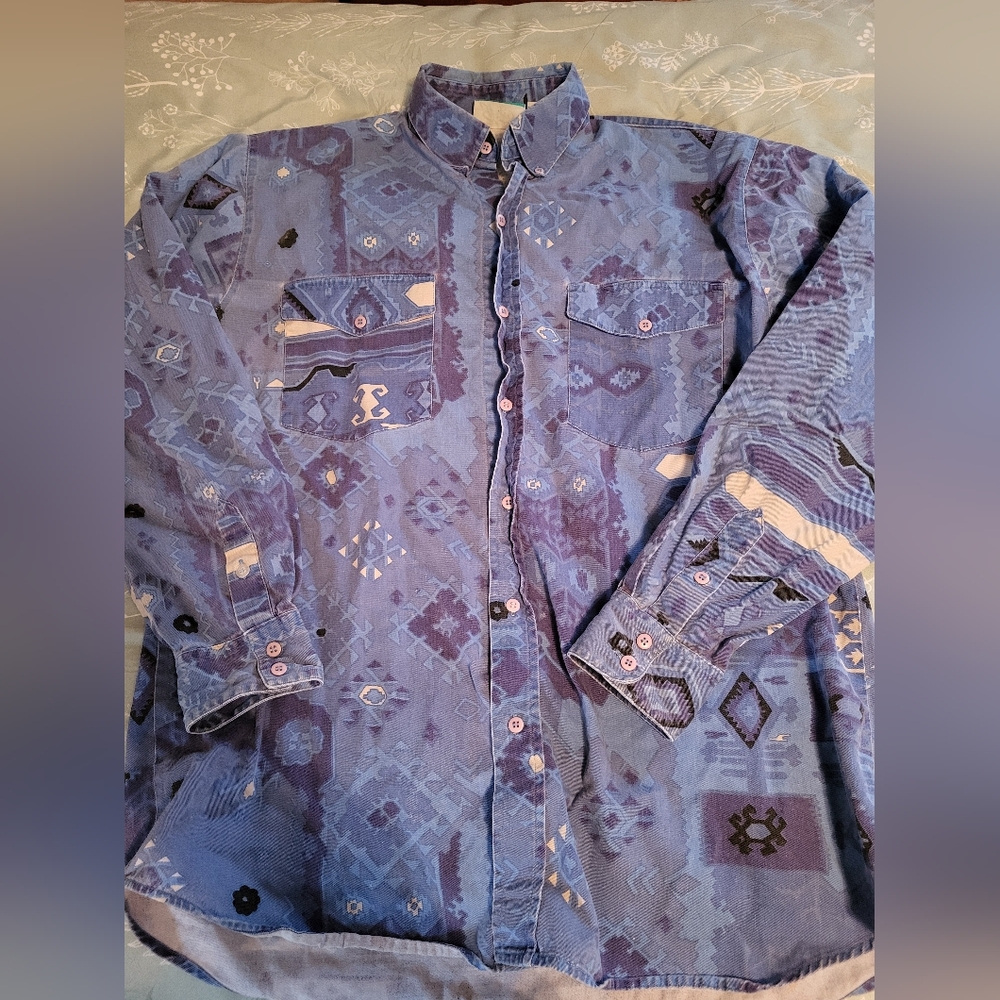 Button down Western Sagnatures By EdsWest Vintage